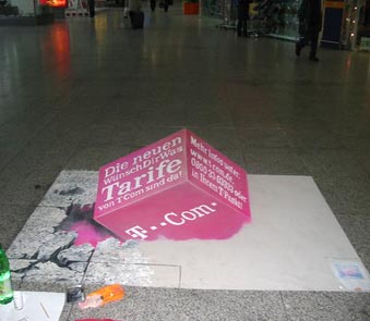 3D street painting for t-com in progress