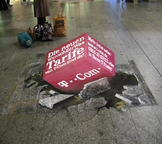 3D street painting for t-com finished